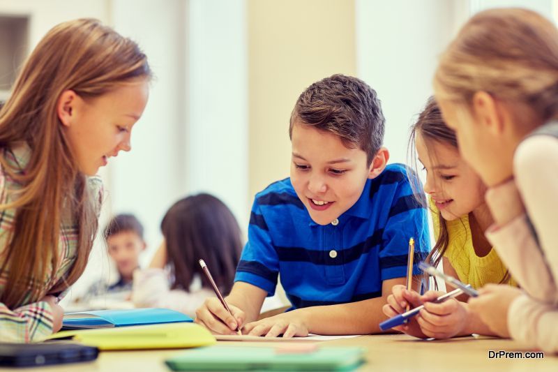 students in class