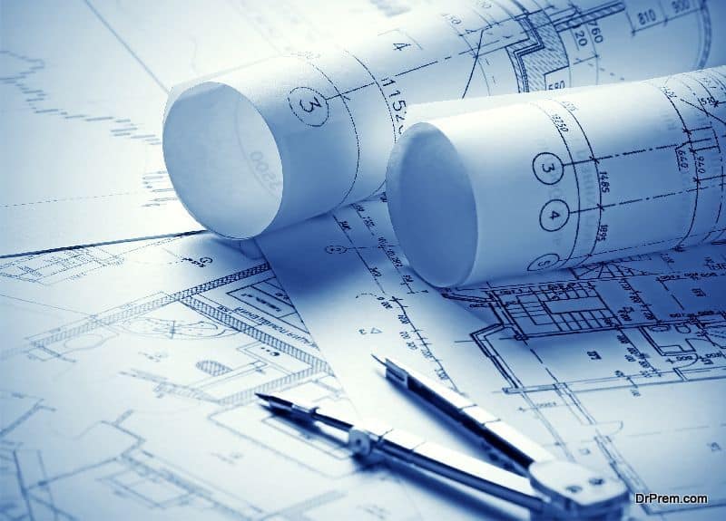 constructing the building