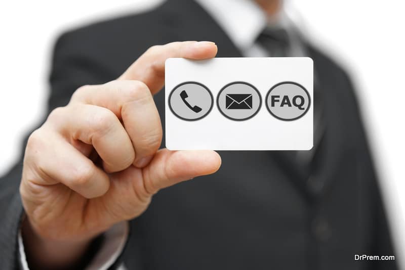 FAQ page