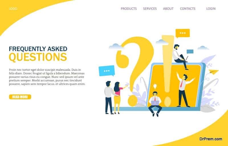 FAQ page
