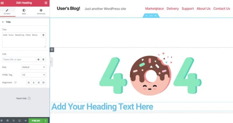 404 page