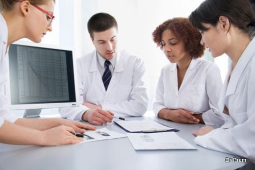 Group of young doctors